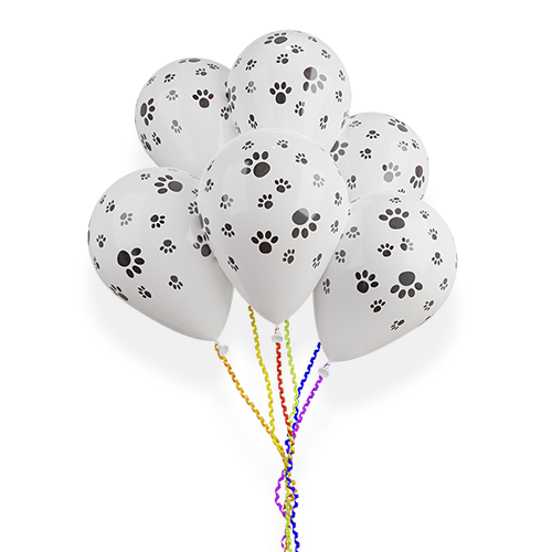 Paw Prints-a-Round Balloons